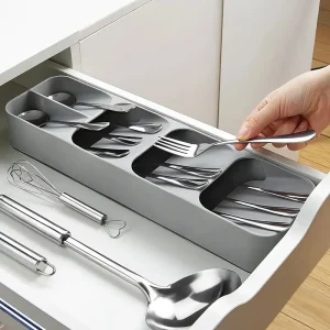 Escalier de rangement à couverts multi-usages, boîtes de rangement compartimentées pour fourcommuniste et cuillères