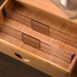 Séparateur de tiroir à clins réglable, 1 paire/ensemble, cloison de séparation, organisateur de rangement Durable, garde-robe, placard, séparateur sans poinçon